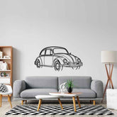 Beetle 1970 Angle Silhouette Metal Wall Art